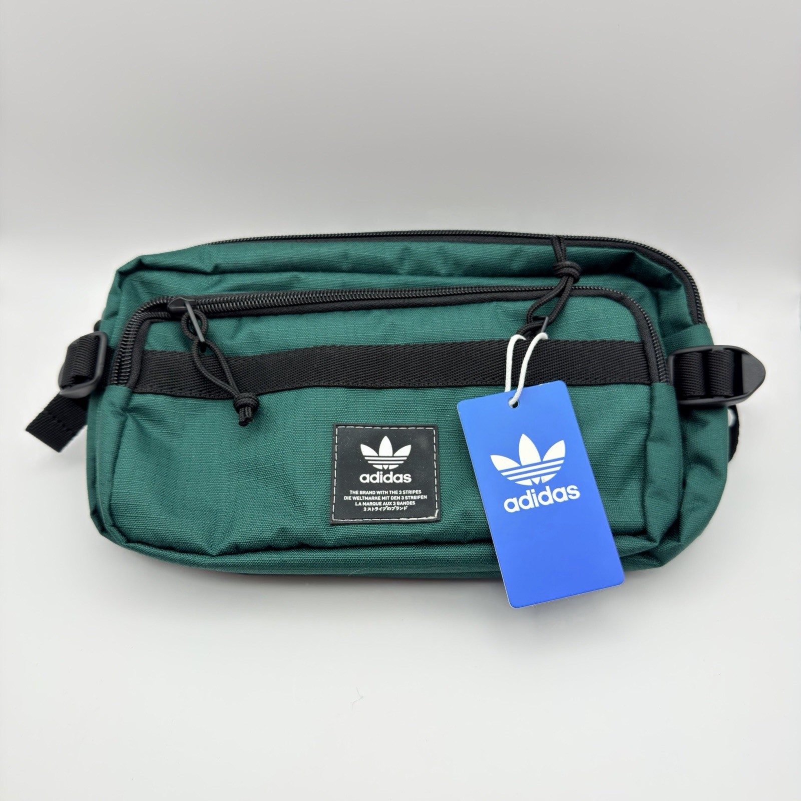 Adidas Rectangle 2.0 Crossbody Collegiate Green Black OSFA NWT