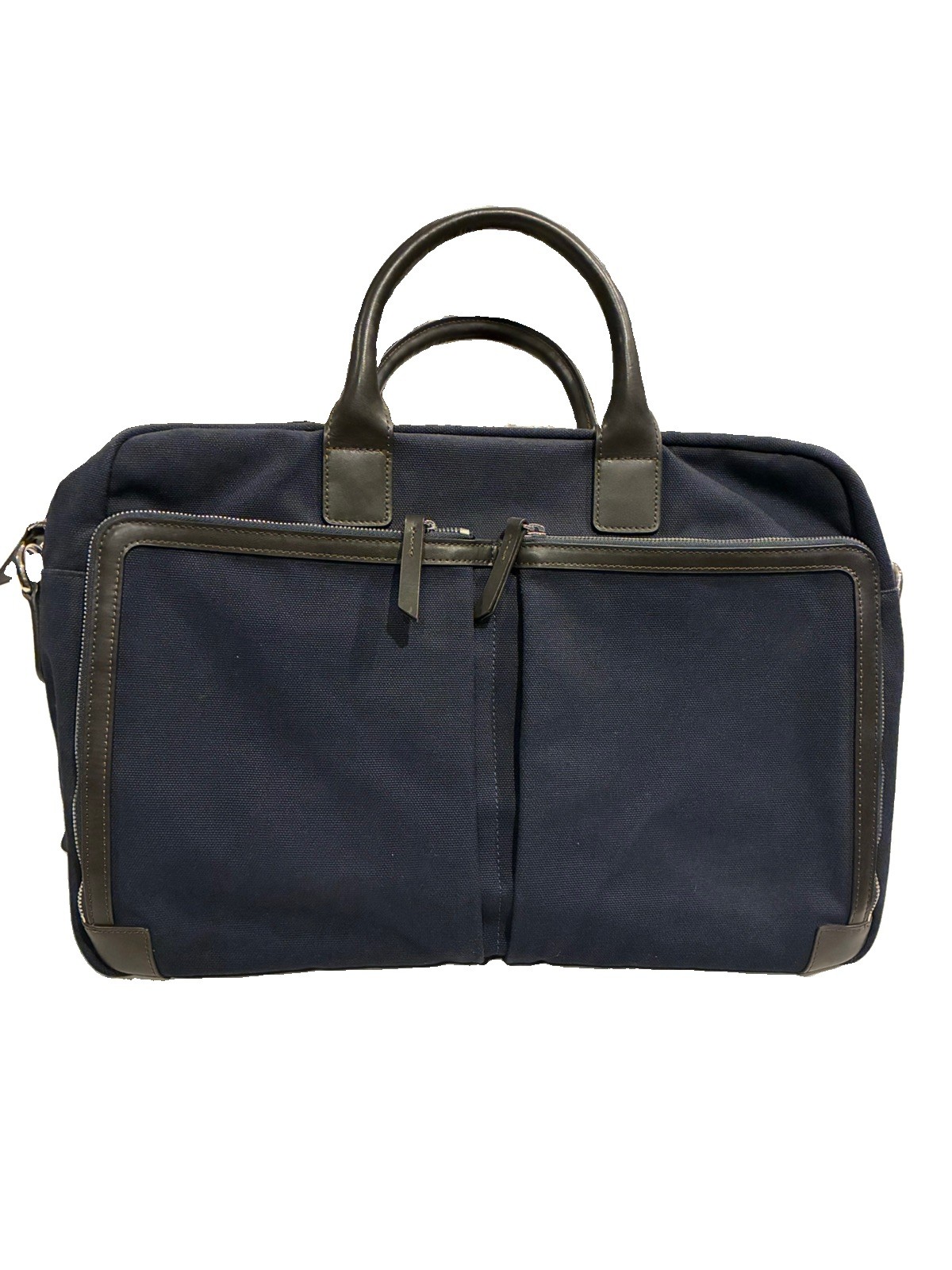 New – Messenger Bag Briefcase – Canvas and Leather- Shoulder Bag for Men