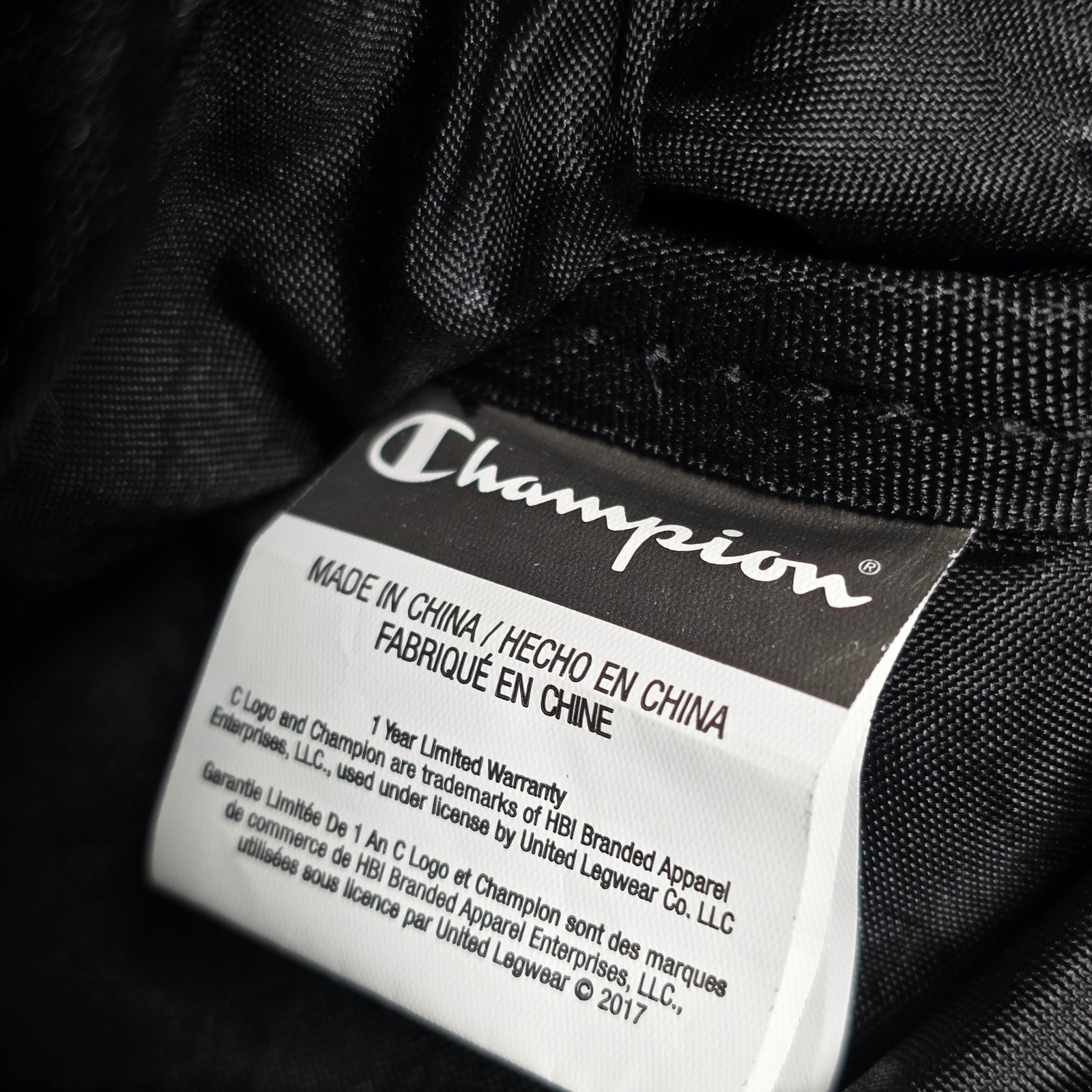 Champion Backpack Gray All Over Logo Embroidered School Travel 10″×13″