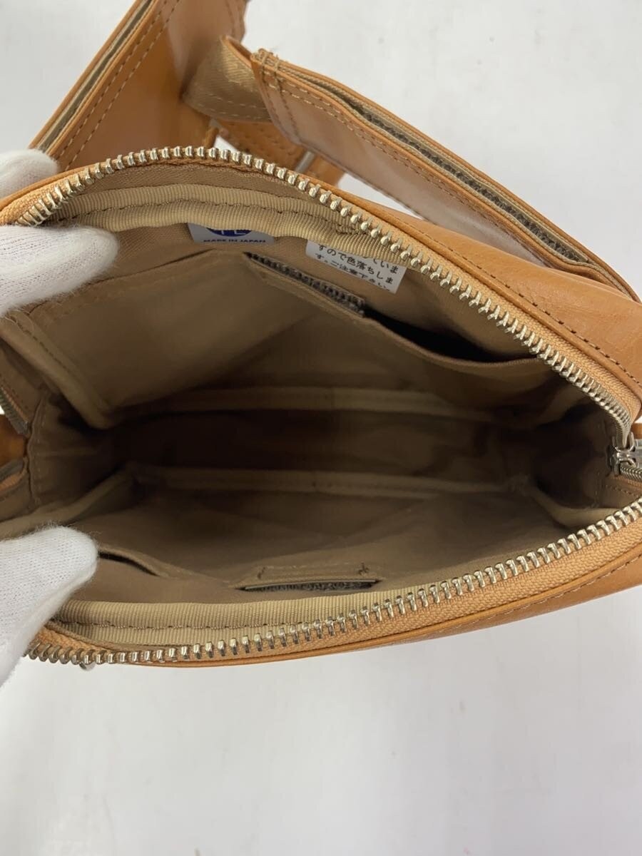 Authentic PORTER Leather Waist Bag Camel 19cm High Compact Crossbody Bag