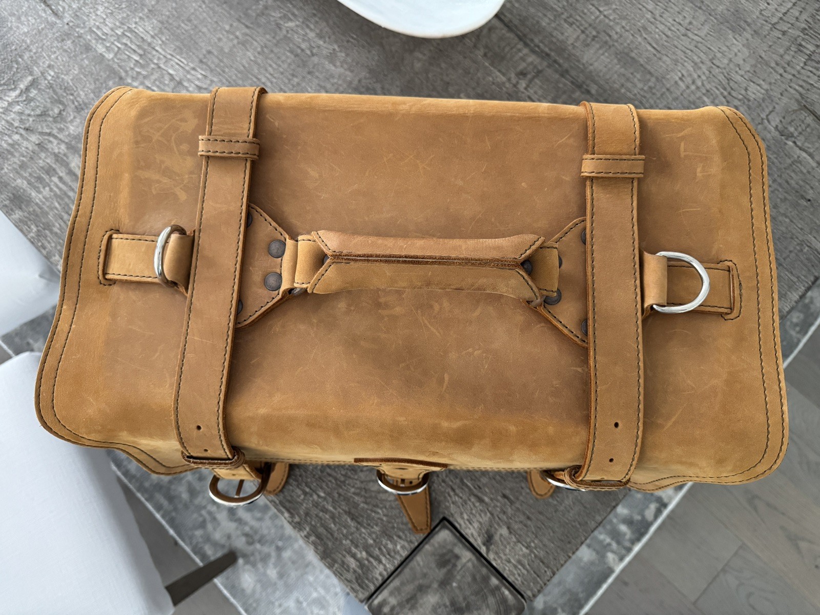 Saddleback Leather Side Pocket Duffle Original Papayrus Logo – Unused Condition