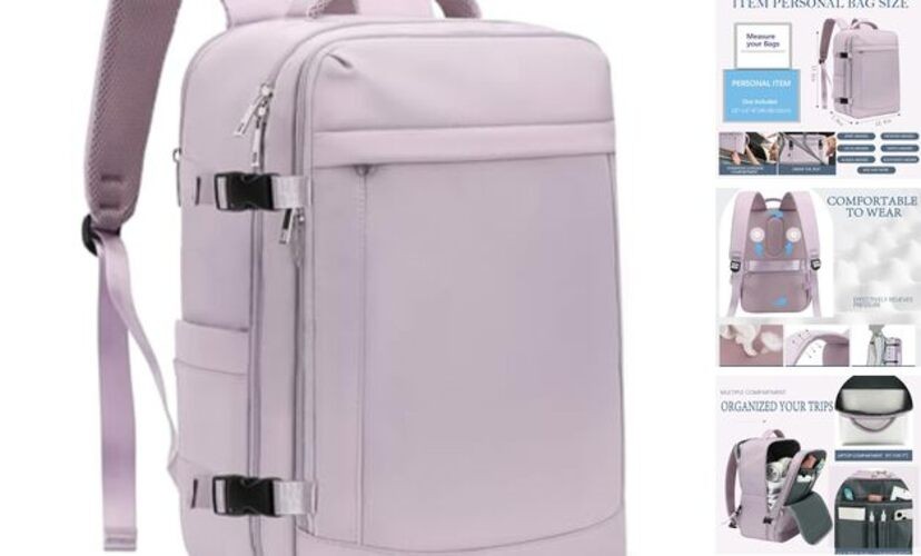 for Spirit Airlines Personal Item Bag 18x14x8 Inches Travel Bag 30L Purple
