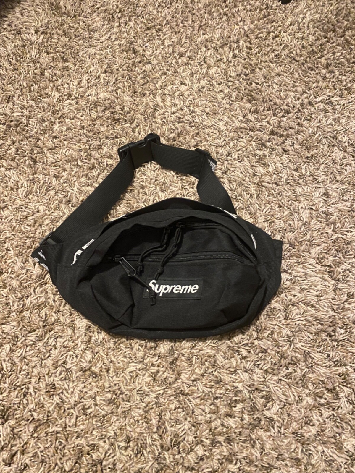 Supreme SS18 Nylon Waist Crossbody Bag BLK