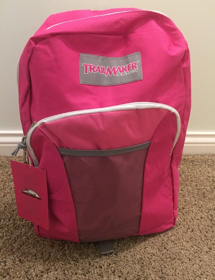 Trailmaker Classic 17 Inch Backpack Pink New with Tag