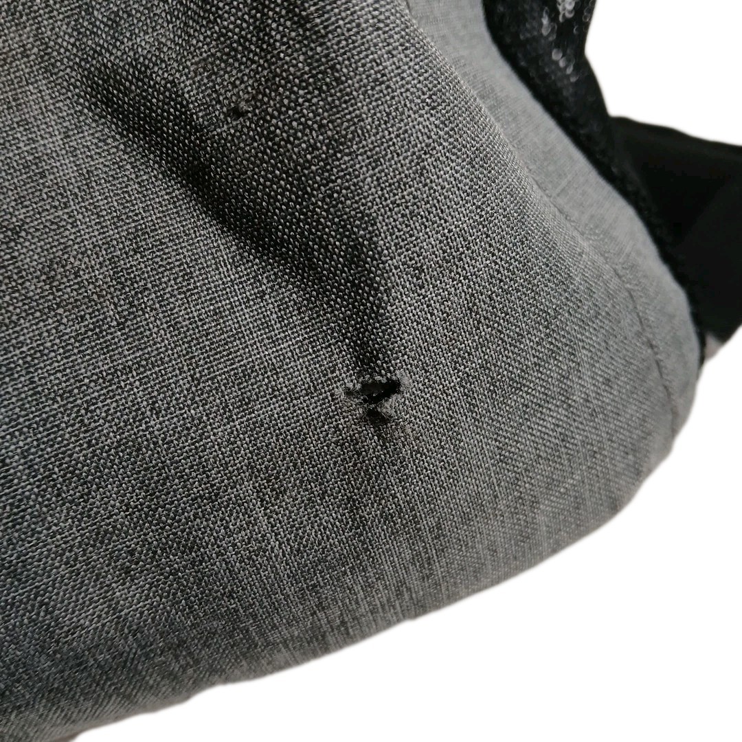 Travis Mathew The Go Laptop Backpack Gray Fleece Lined 12.5″x19.5″x6″ “Hole”
