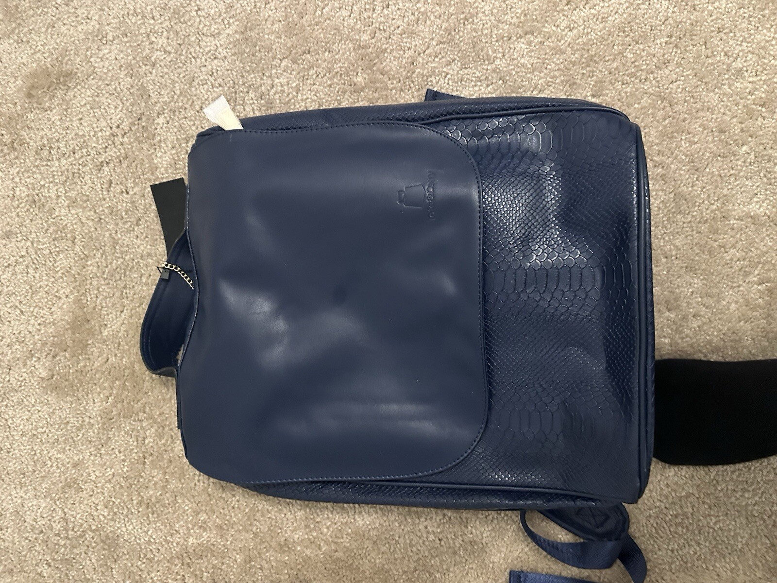 Tote And Carry Snakeskin Bag Blue
