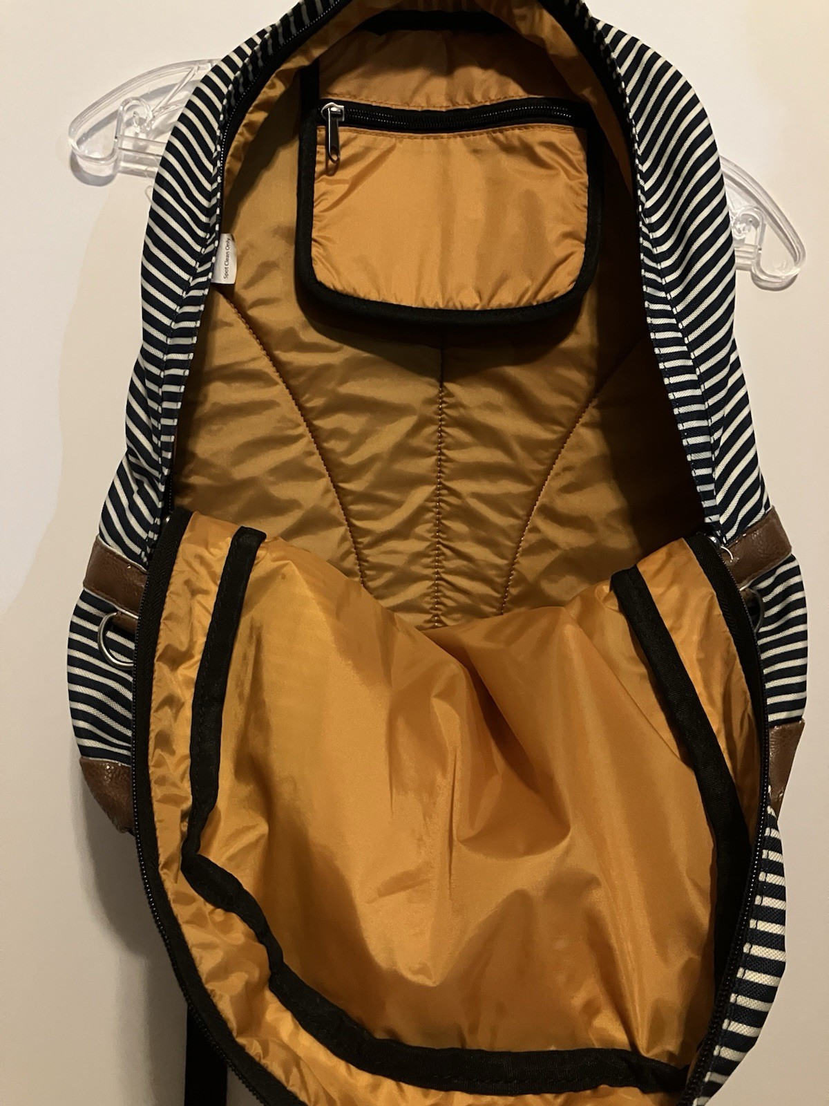 Benrus U.S. Military backpack W/ leather accents. Original leather hang tag