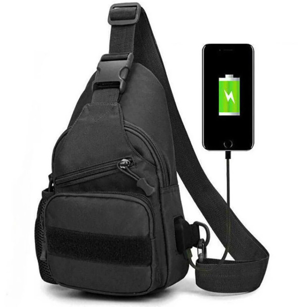 Men Backpack Tactical Sling Shoulder Bag Molle Travel Chest Pack Outdoor Hiking