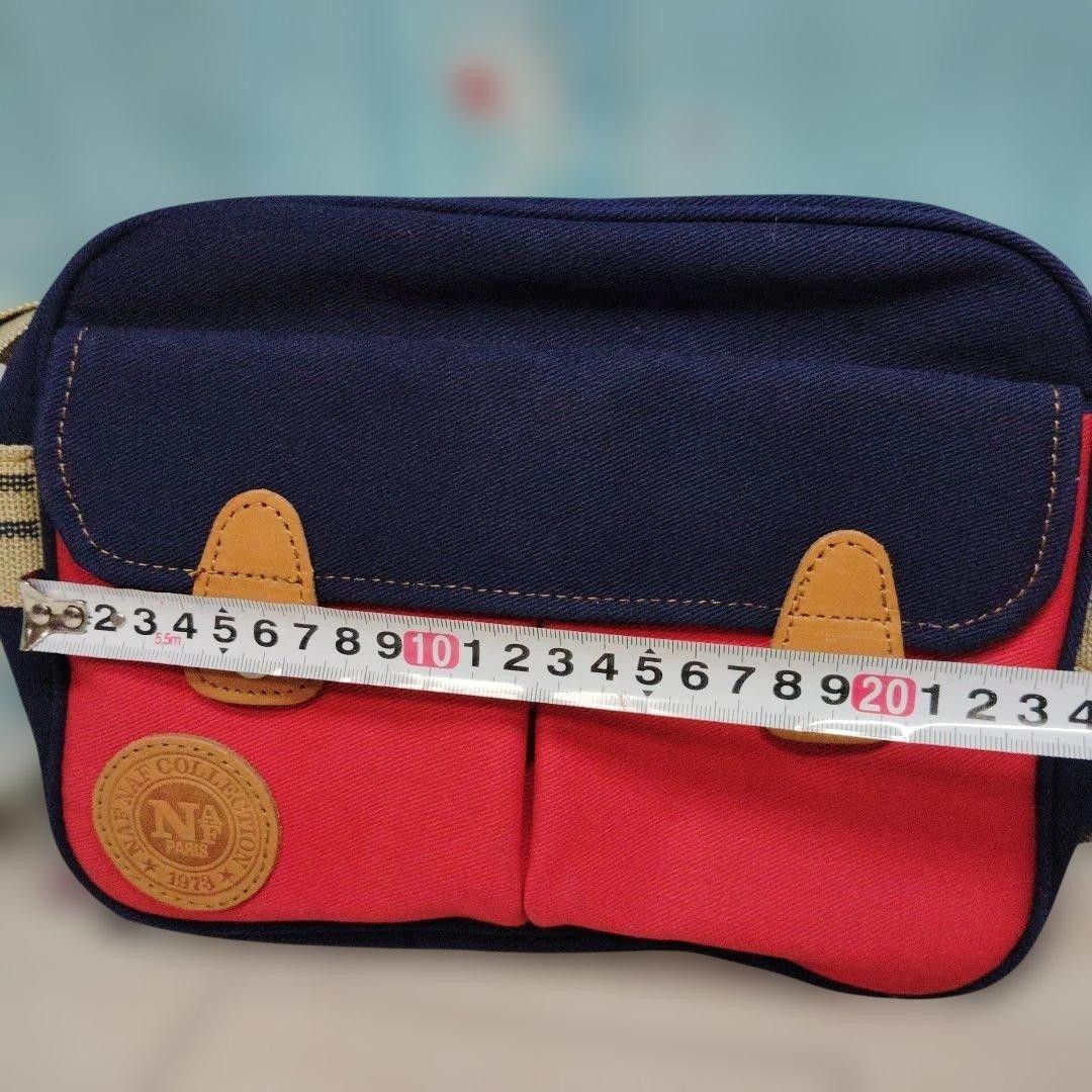 NAF NAF Shoulder Bag Navy Red Classic Retro Used