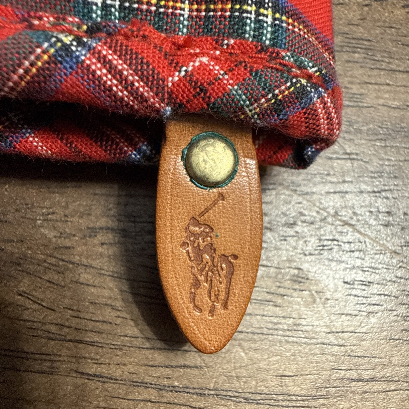 Vintage Polo Ralph Lauren Tartan Plaid Jewelry Travel Roll Tie Case Bag