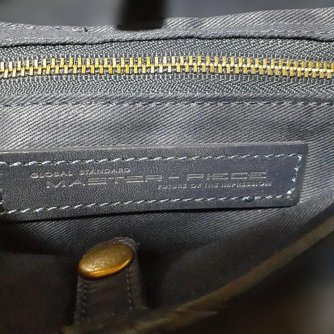 MASTERPIECE MSPC Full Leather 2Way Pouch Blue Belt Bag Waist Pack Used Japan