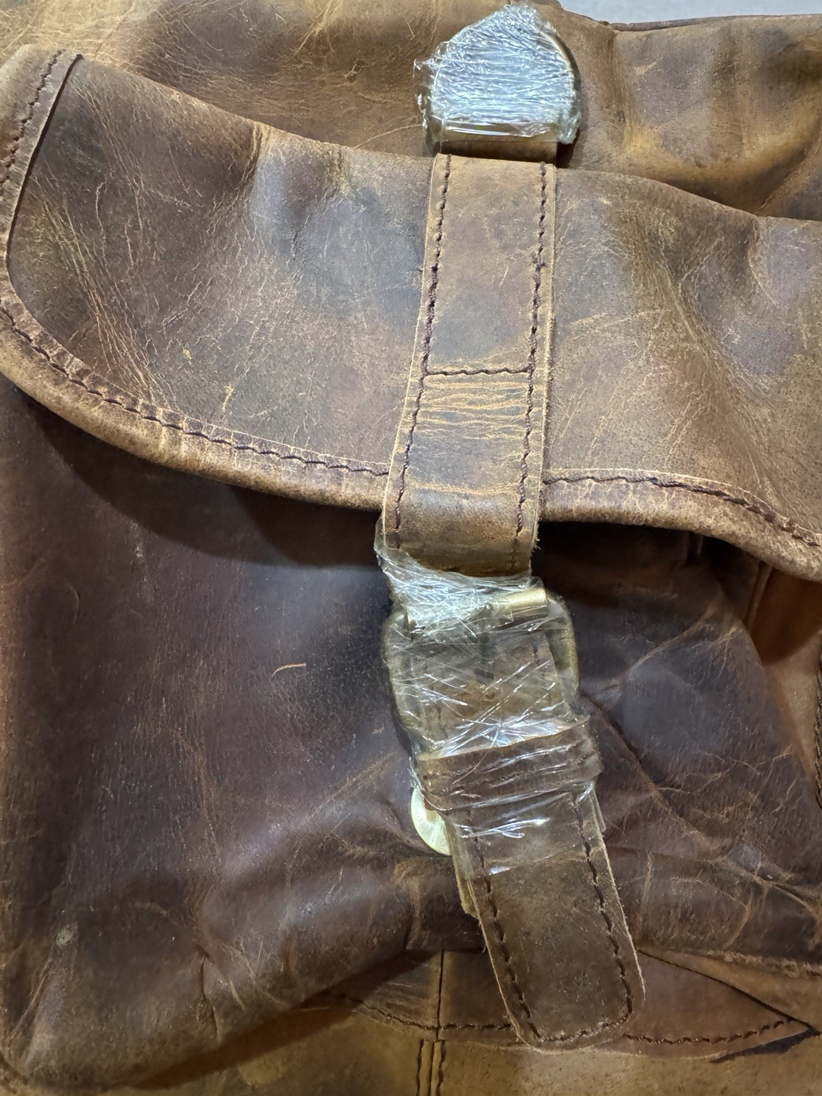 Sam’s Buffalo 20” Retro Leather Duffel Bag, Recondite Sepia**FAST FREE SHIP**
