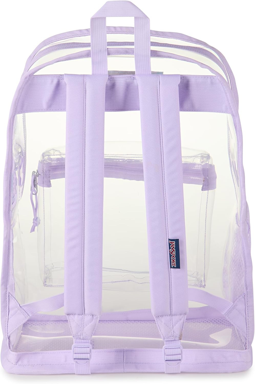 Clear Pack – 25.5L Transparent Backpack, Large Main Compartment, Side Water Bott