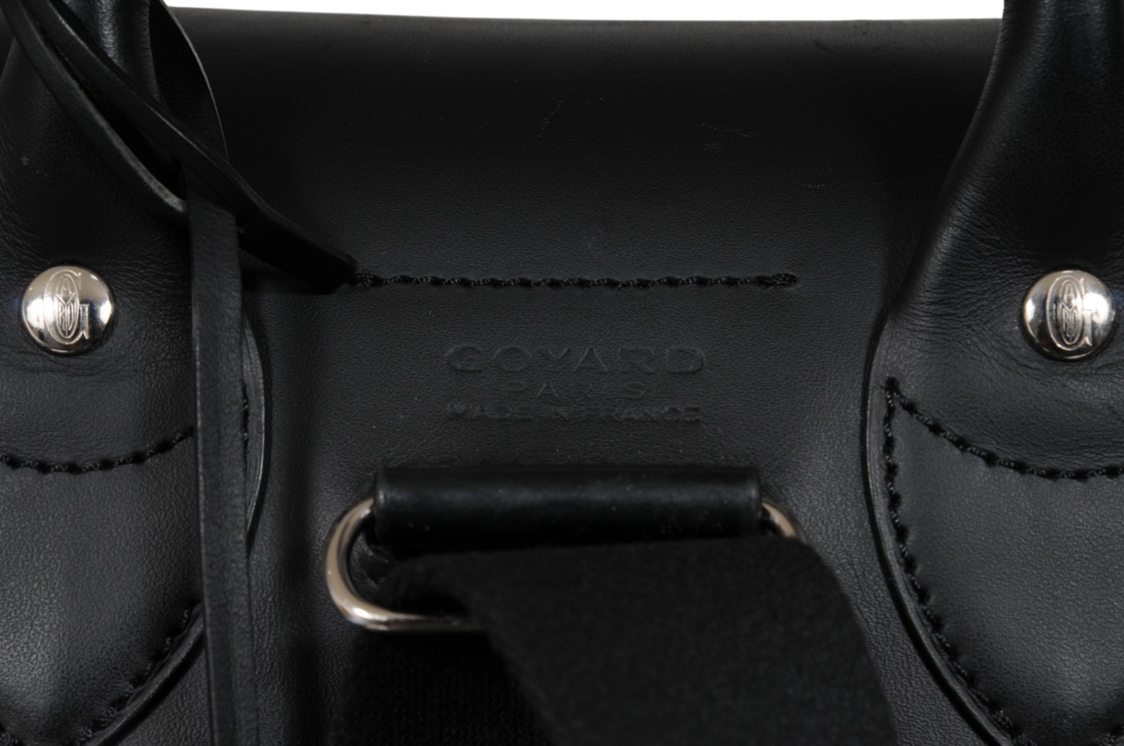 Goyard Alpin MM Backpack Black Leather Drawstring Strap Crossbody Travel Bag