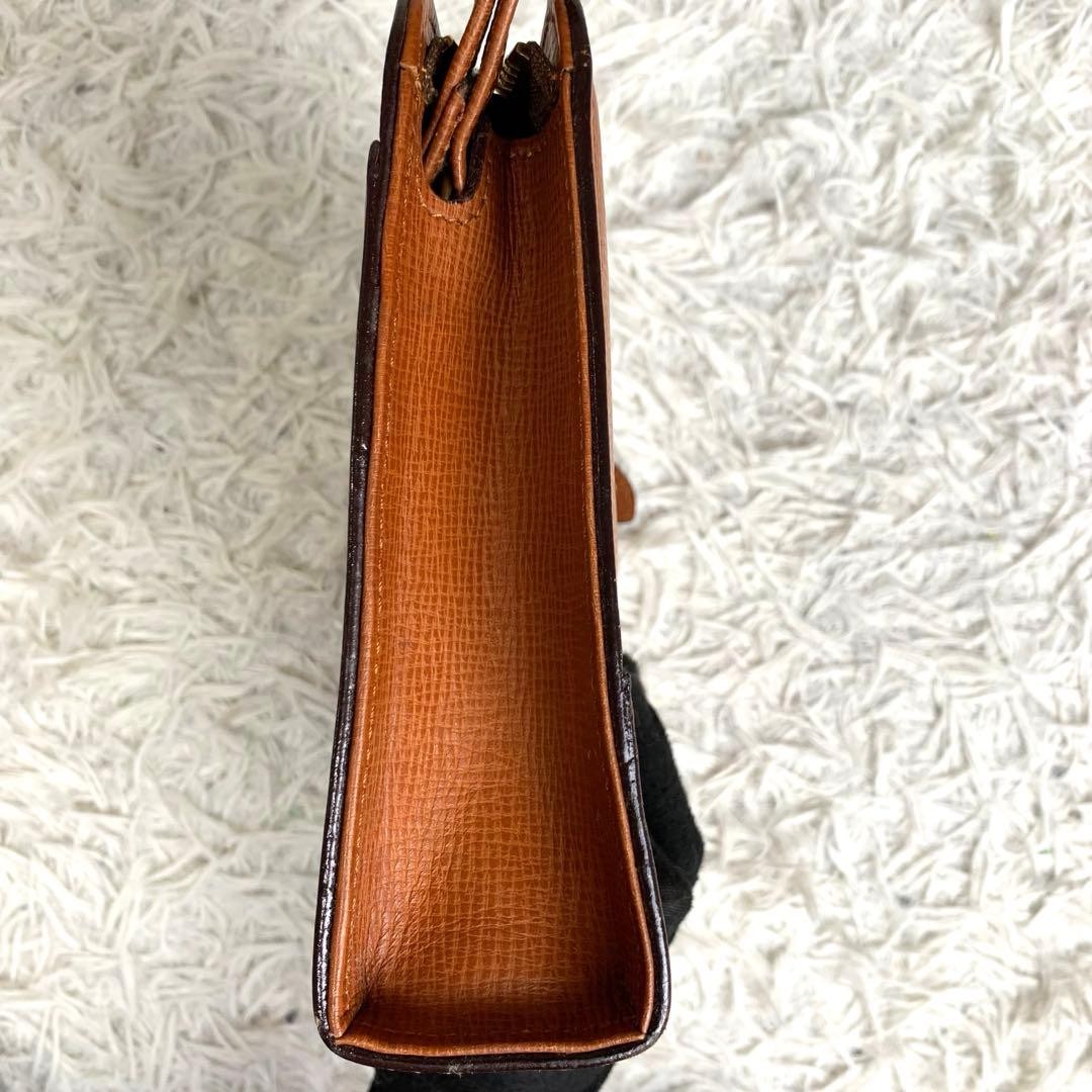 Authentic Burberry Leather Clutch Bag Brown 18cm x 25cm with Strap, Slight Wear