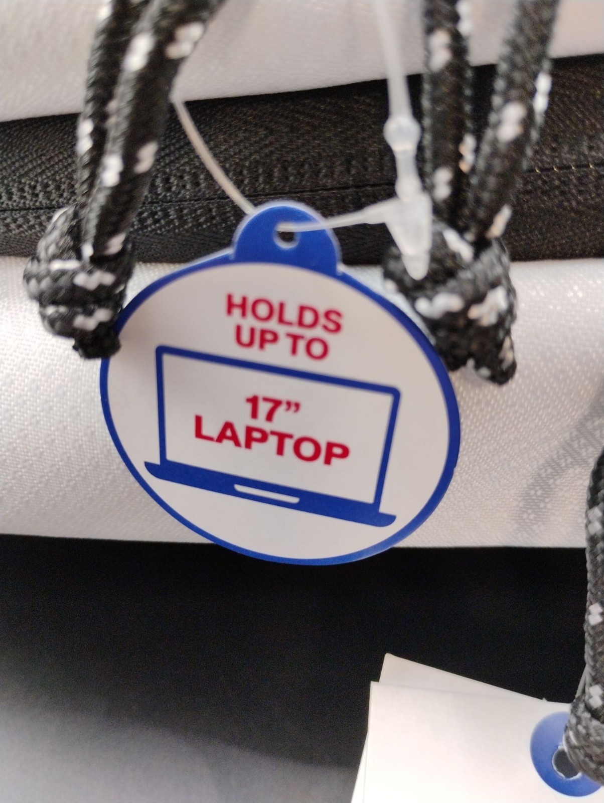Champion White & Black Backpack With Gold Lettering Durable