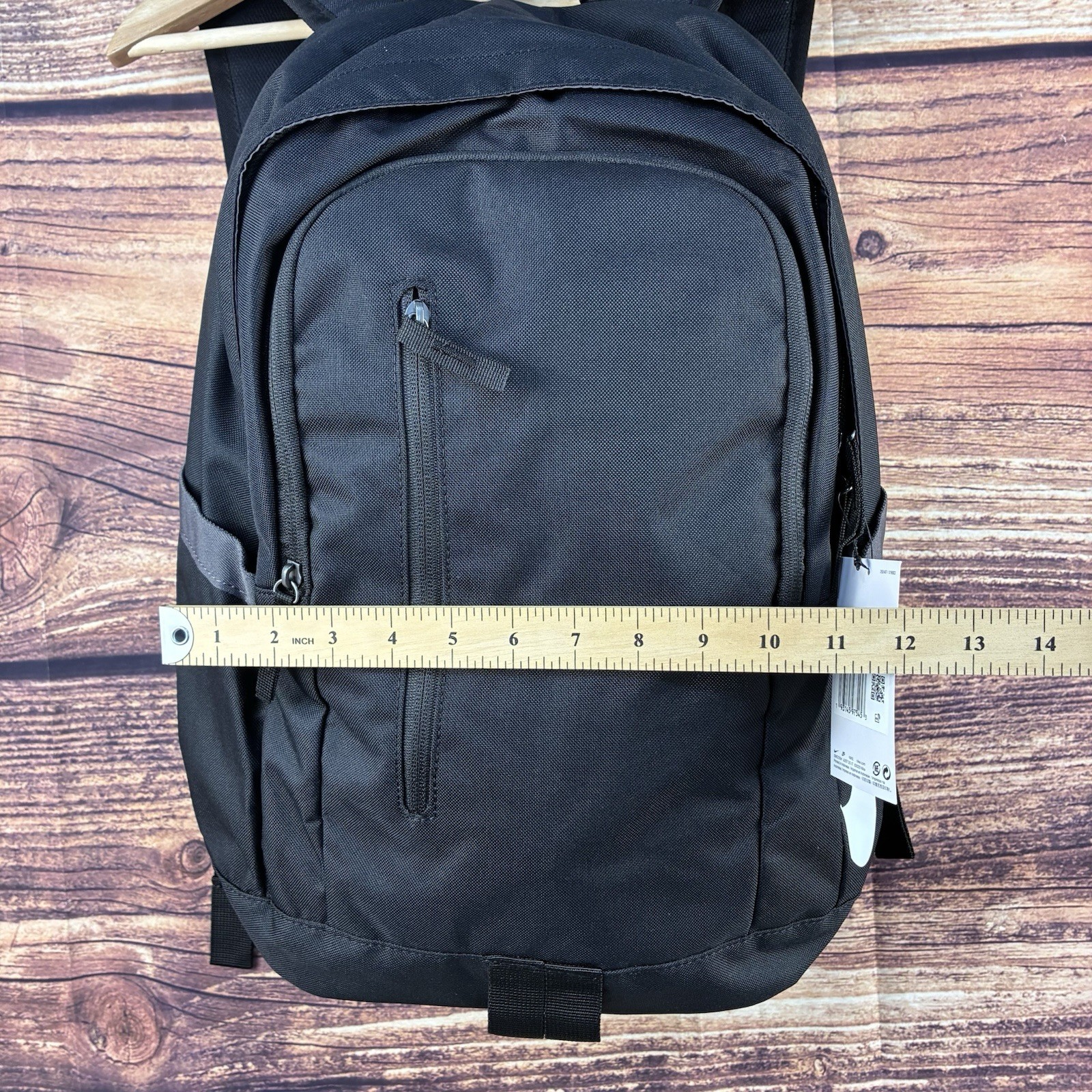 Nike Brasilia Medium Backpack Black White Swoosh School Gym Bag 24L BA6103-013