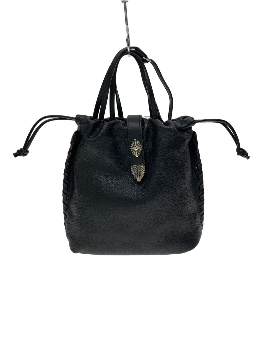 ear PAPILLONNER Buckle Drawstring Shoulder Bag, Leather, Black, Solid Color, EAZ