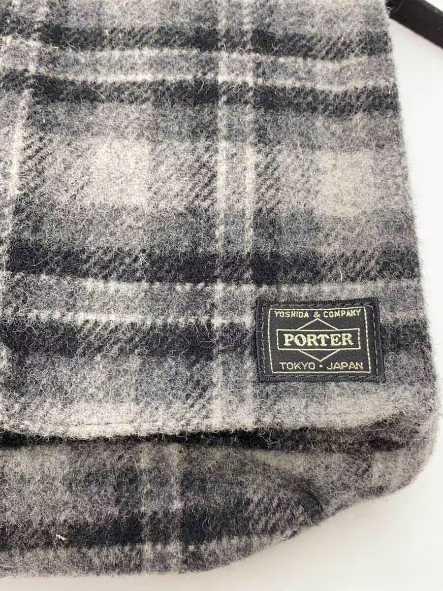 HEAD PORTER Shoulder Bag GRY Check