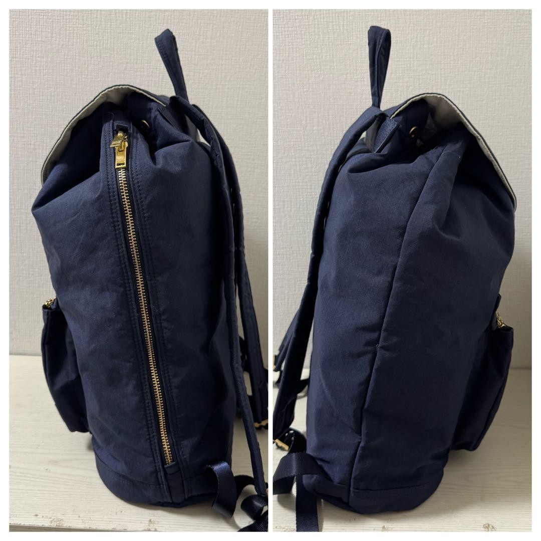 Authentic Porter Yoshida Kaban DRAFT Backpack Navy 14 x 8 x 6 inches, Excellent