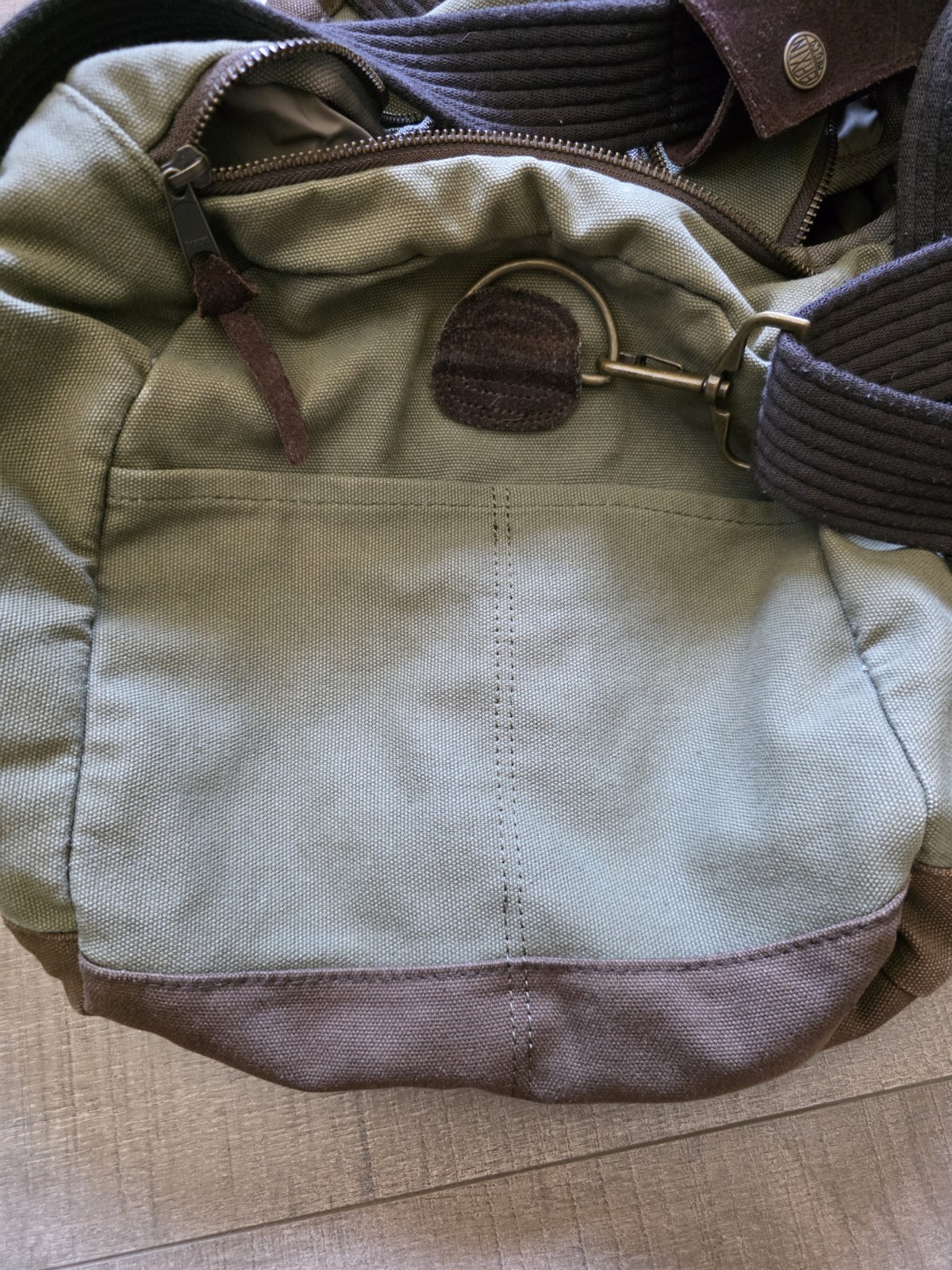 Brixton Bixby Convertible Canvas Duffle/Backpack 100% Cotton Canvas Brown
