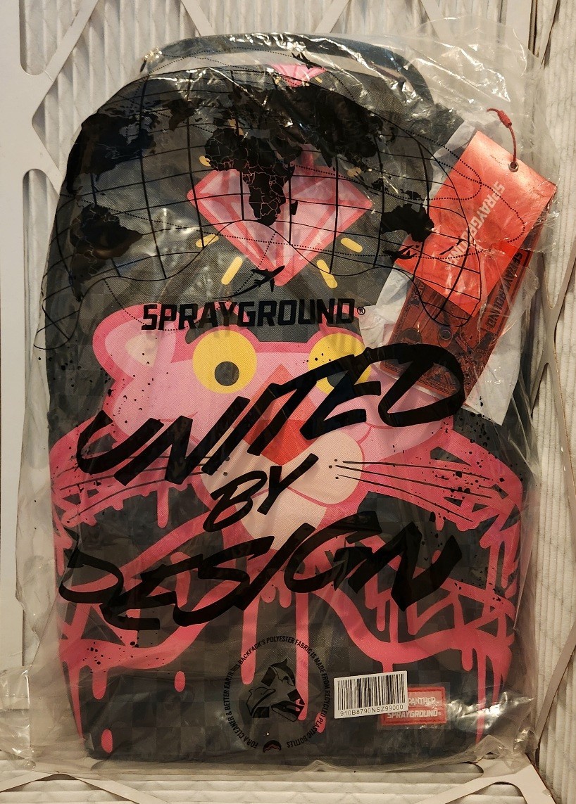 SPRAYGROUND – PINK PANTHER DRIPPY DIAMONDS BACKPACK – B8790-NEW W/TAGS