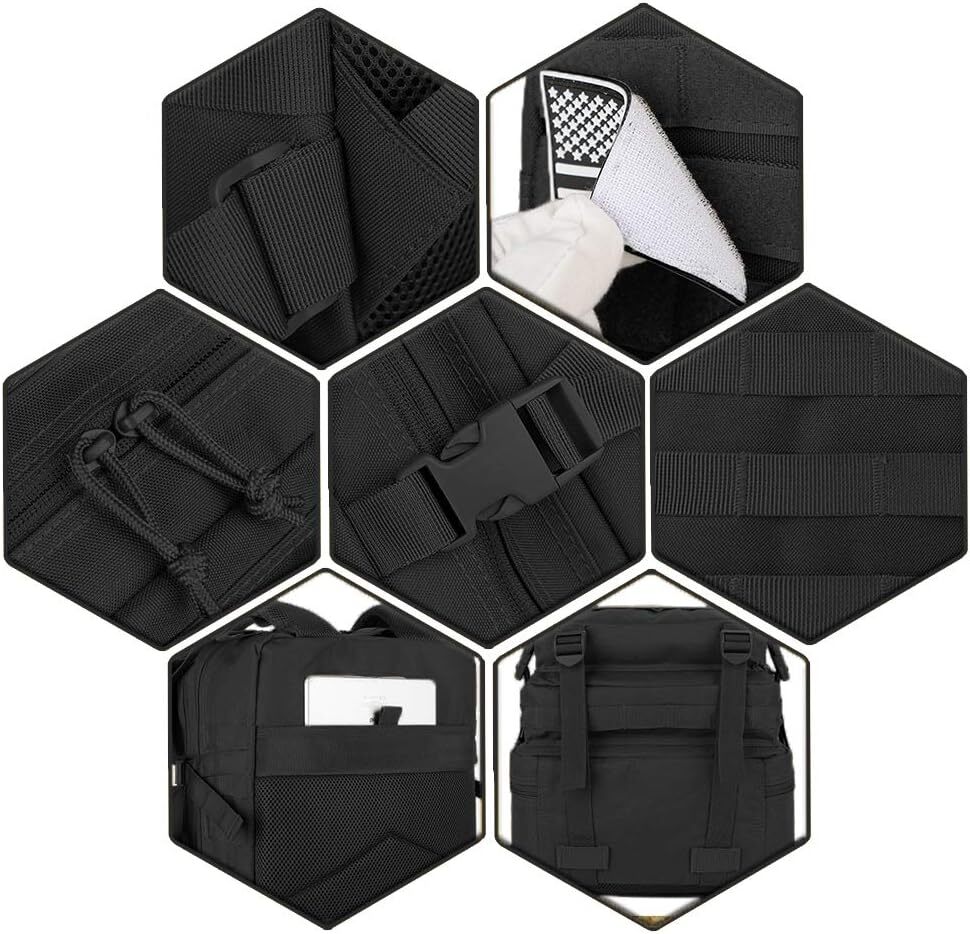 45L Large Military Tactical Backpack Army Molle Bag Rucksack 3 Day Assault Pack