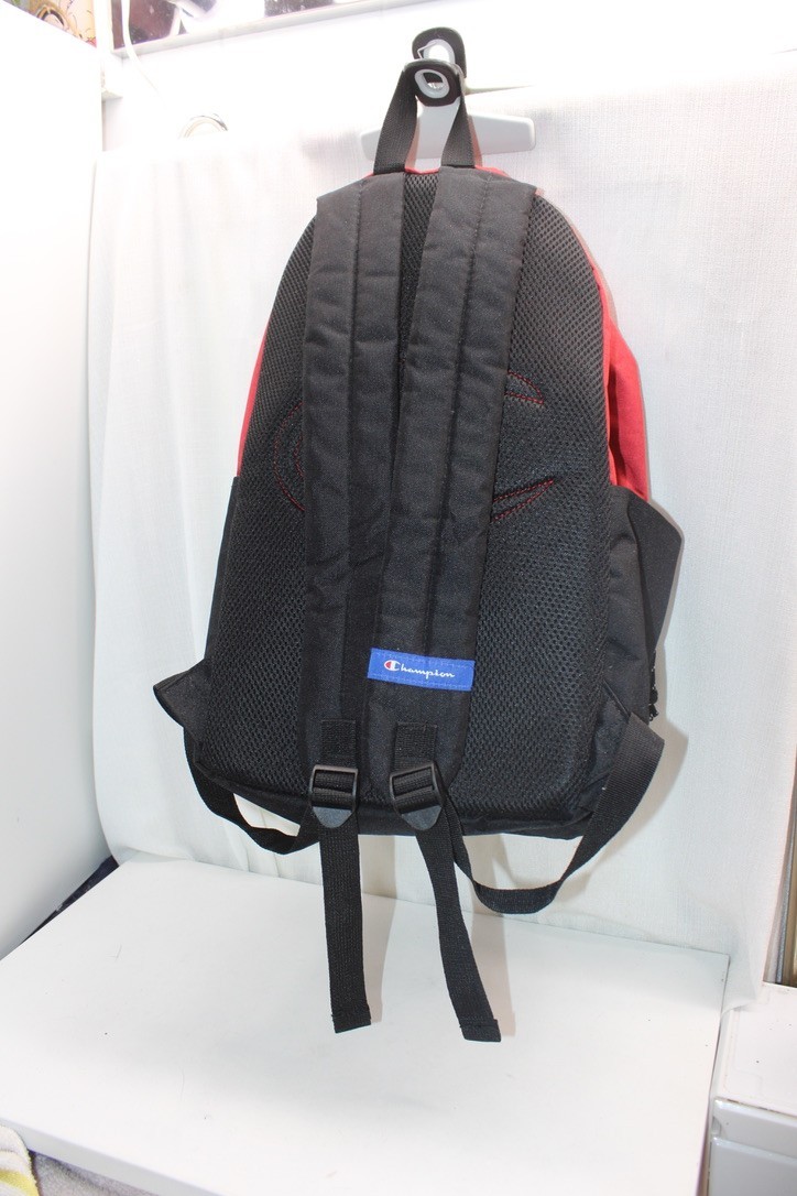 Champion Unisex Manuscript School Bookbag, Bright Red 15X17X6inches