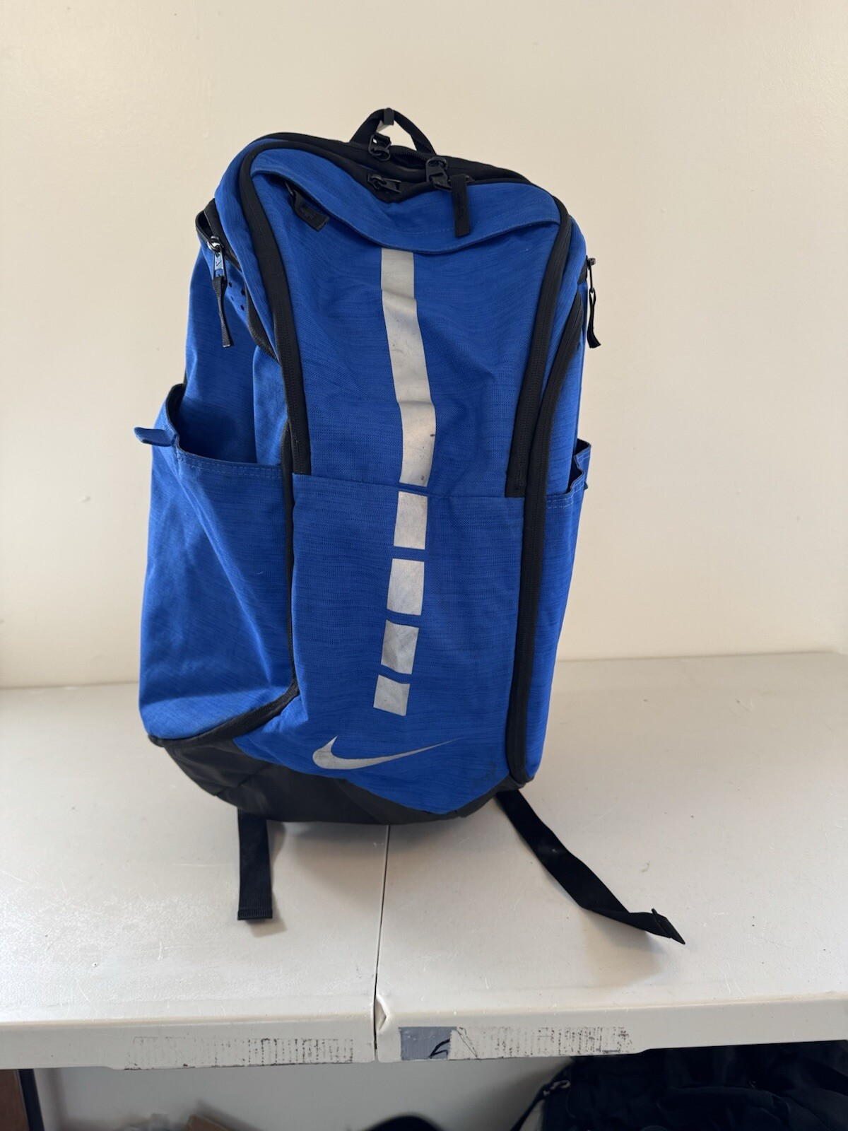 Nike Hoops Max Air Team Backpack Blue White Basketball Polyester