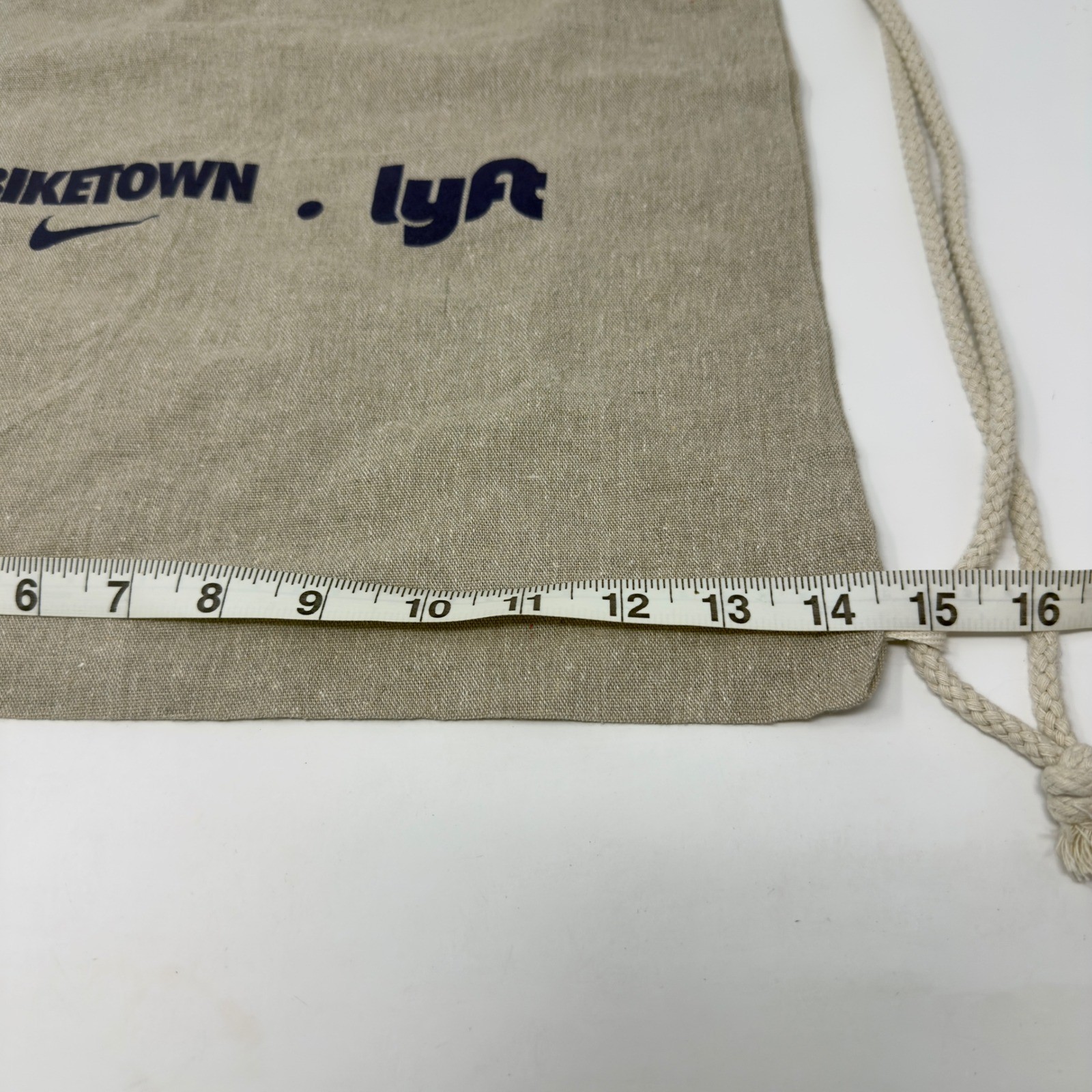 Nike Biketown Lyft Drawstring Backpack Tote Bag Oatmeal Linen SM-5894NT