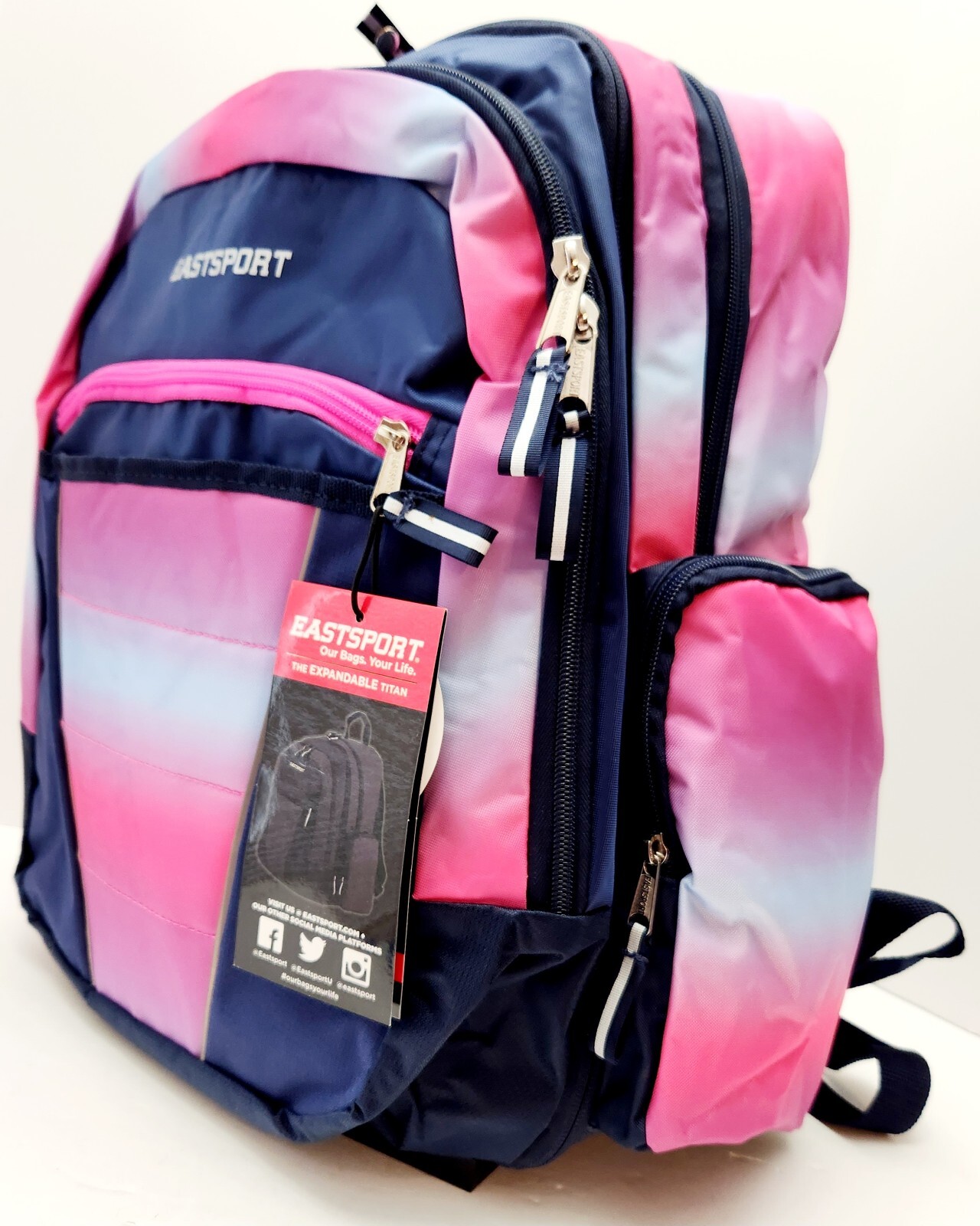East Sport Backpack Expandable Titan Backpack/Book Bag. Multi-Purpose Oversized