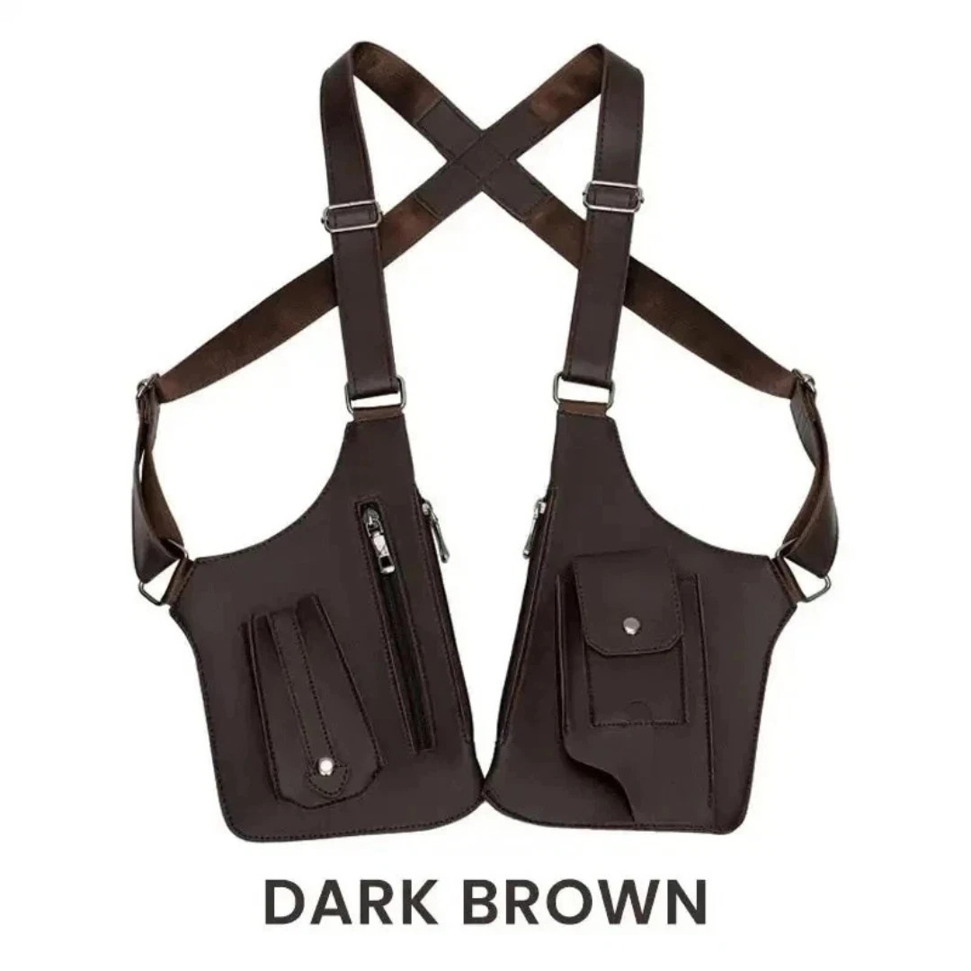 Adjustable Anti-Theft Underarm Shoulder Bag PU Leather Wallet Holster Bag