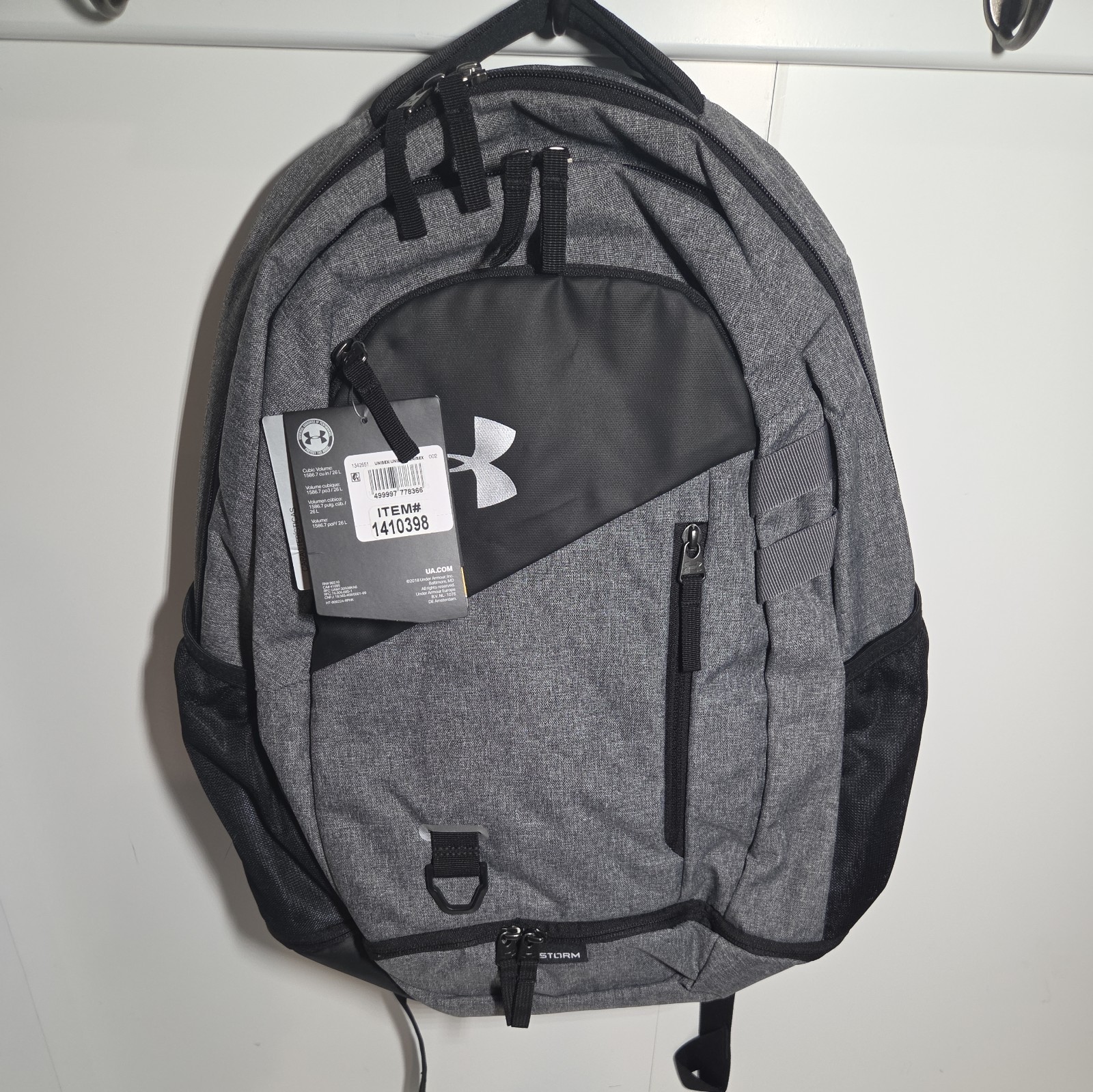 Under Armour Storm UA Hustle 4.0 Unisex Gray and black Backpack 1410398