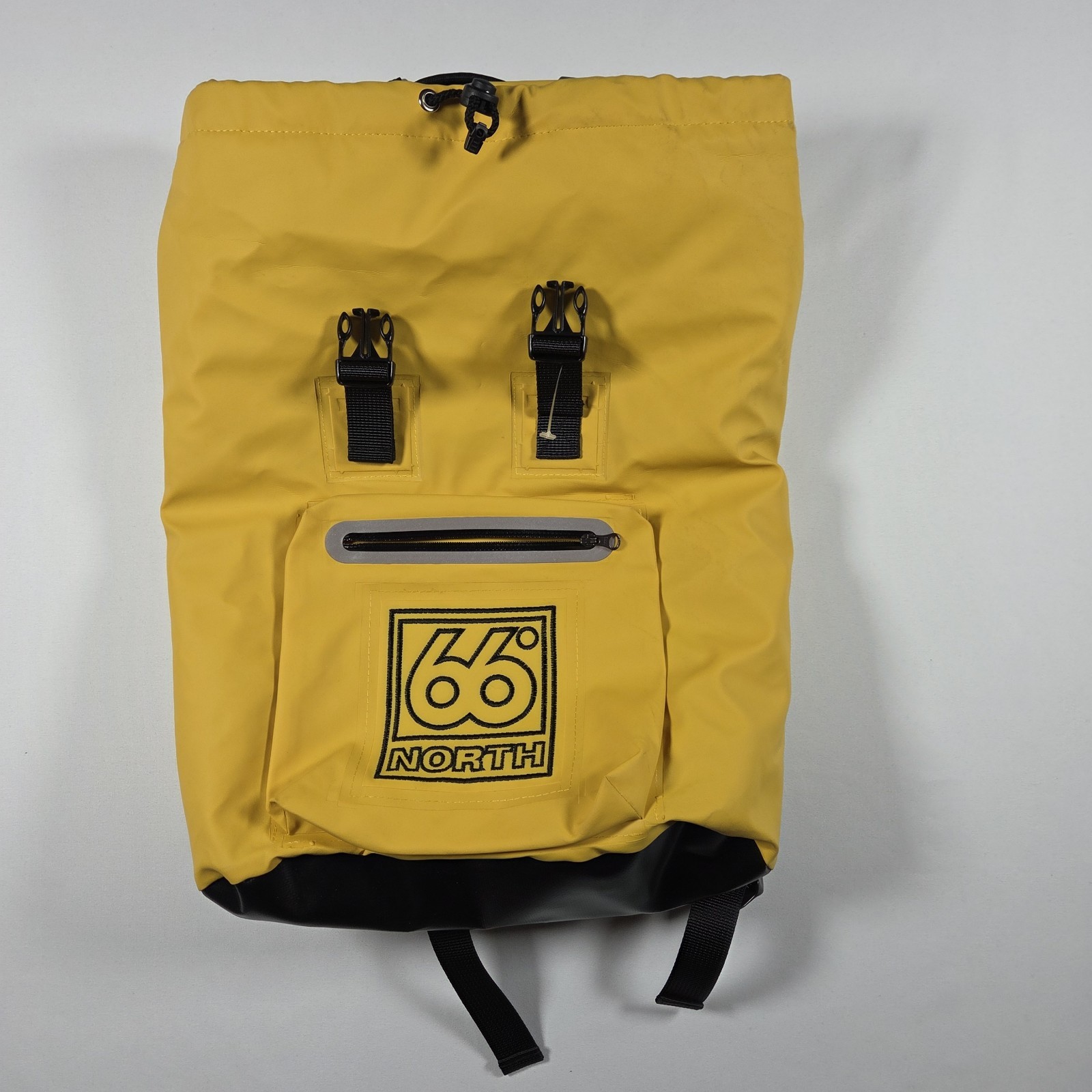 66 North Waterproof Roll Top Backpack Yellow Dry Bag Rucksack Outdoor Hiking…