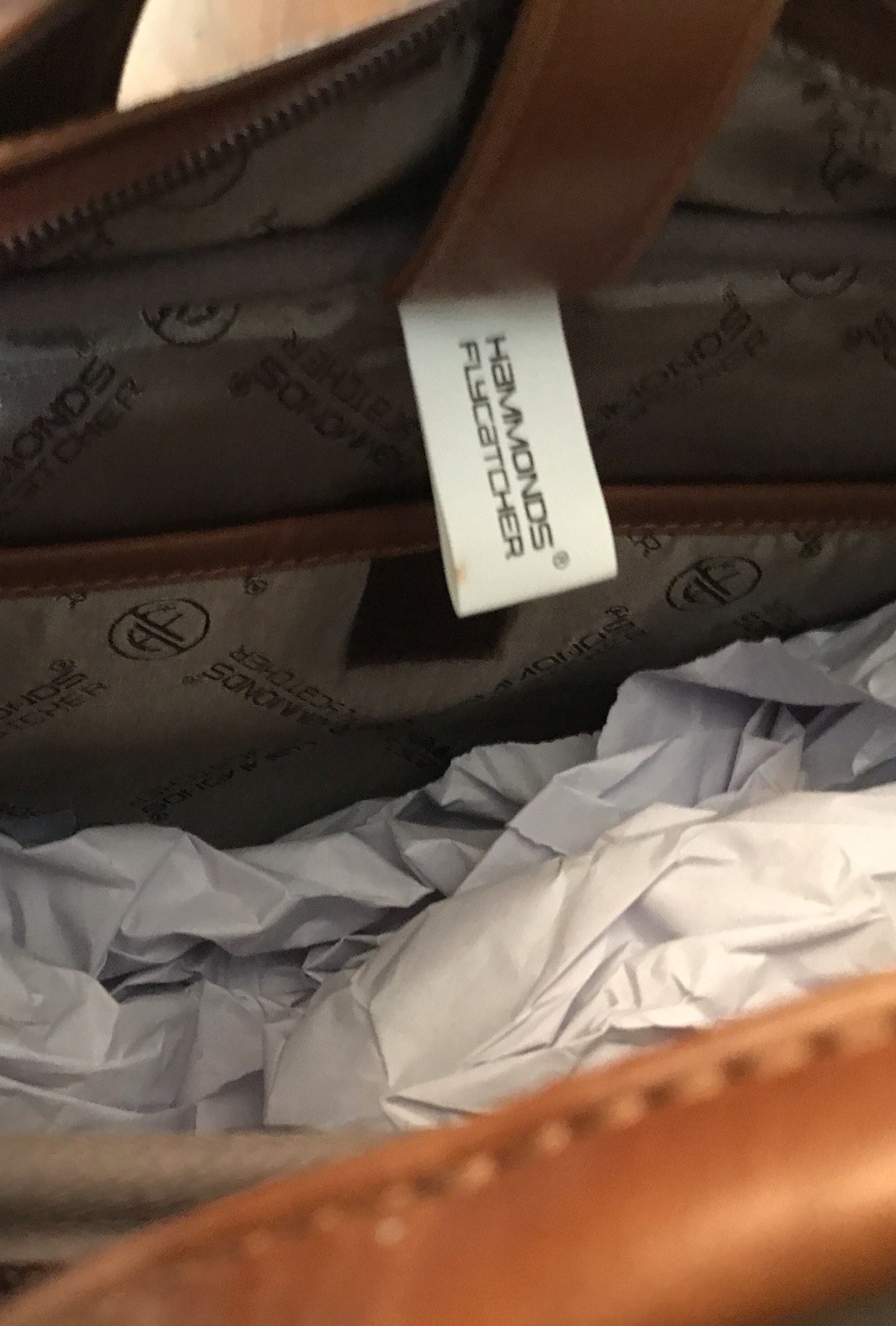 Hammonds Flycatcher Brown Leather Laptop Carry Case Bag