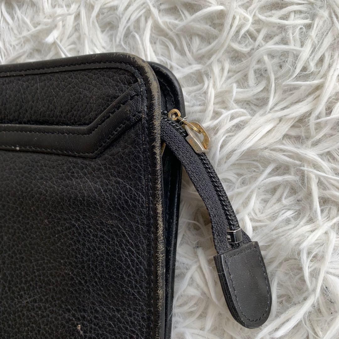 Authentic Burberrys Black Leather Clutch Bag 19cm x 27cm x 2cm Mens Fashion