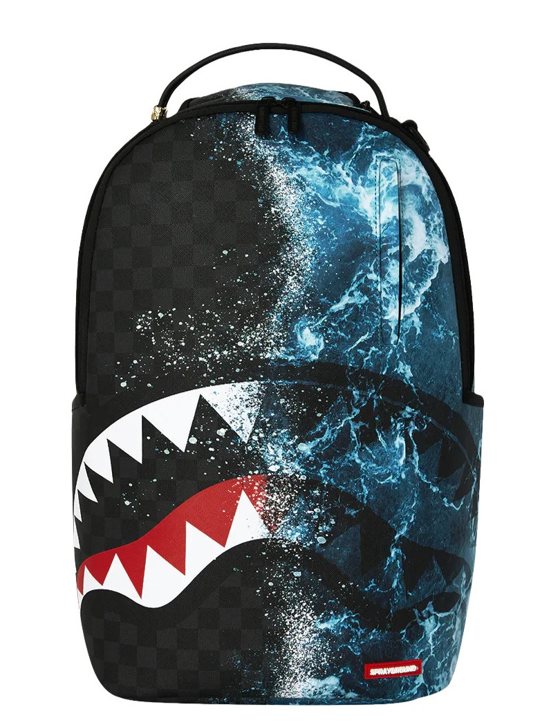 Sprayground HIGH TIDE Check Backpack🔥New Black Bookbag Large School Bag
