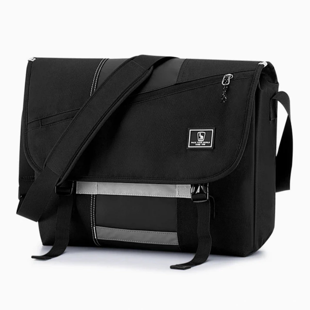 OIWAS Black Messenger Bag 17″ School Shoulder Bag Laptop Crossbody Bag Case