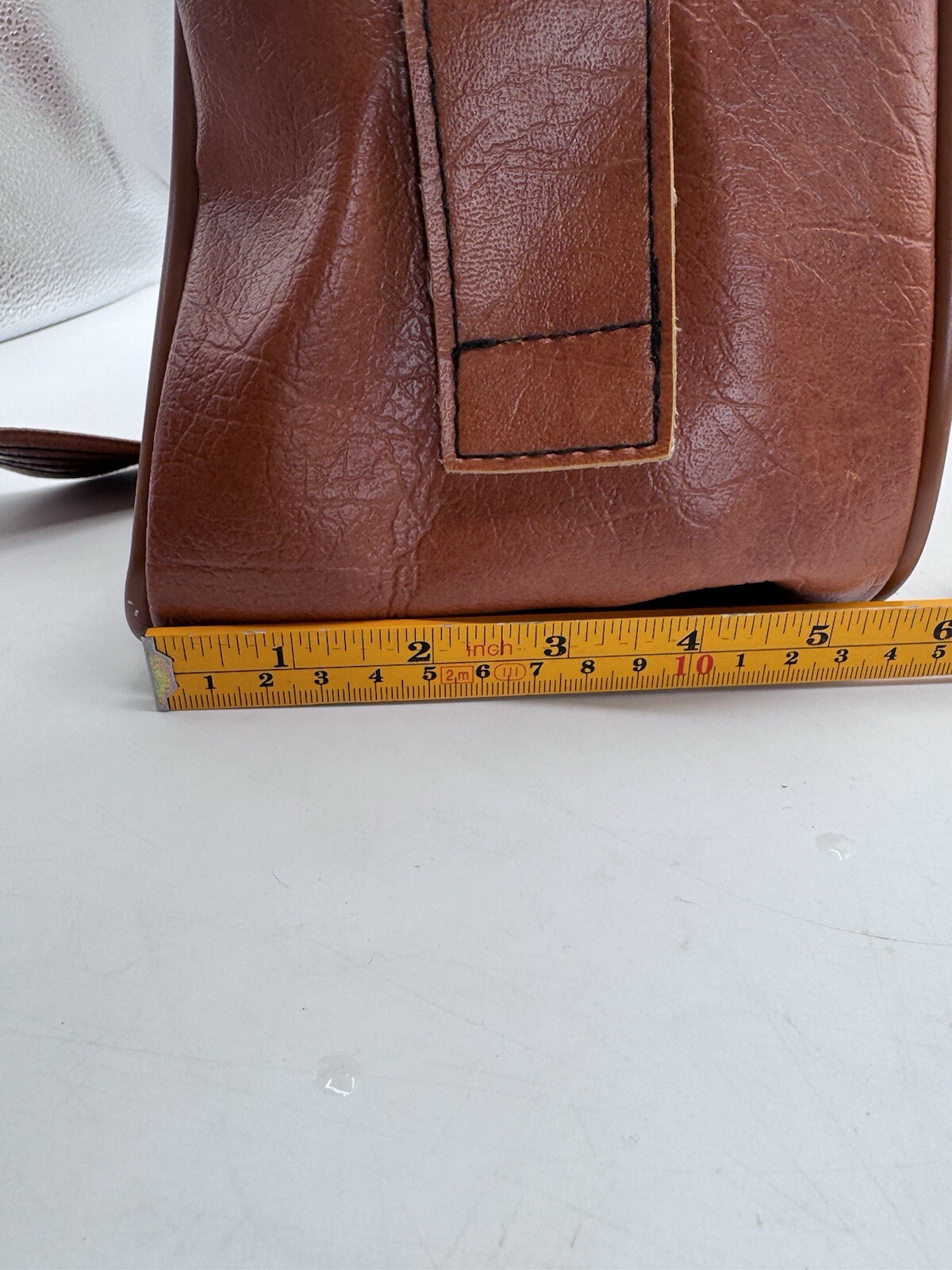 Vintage Sears Leather Bag Briefcase Carry-On Travel Hobo 18″x 11″x 6.5″