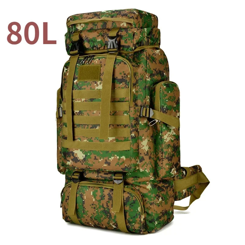 80L–100L Mountaineering Backpack Large Capacity Hiking Camping Travel Outdoor