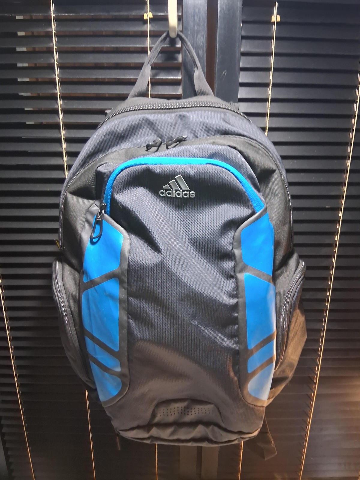 Adidas Backpack Black and Blue School Gym Travel (NEW)