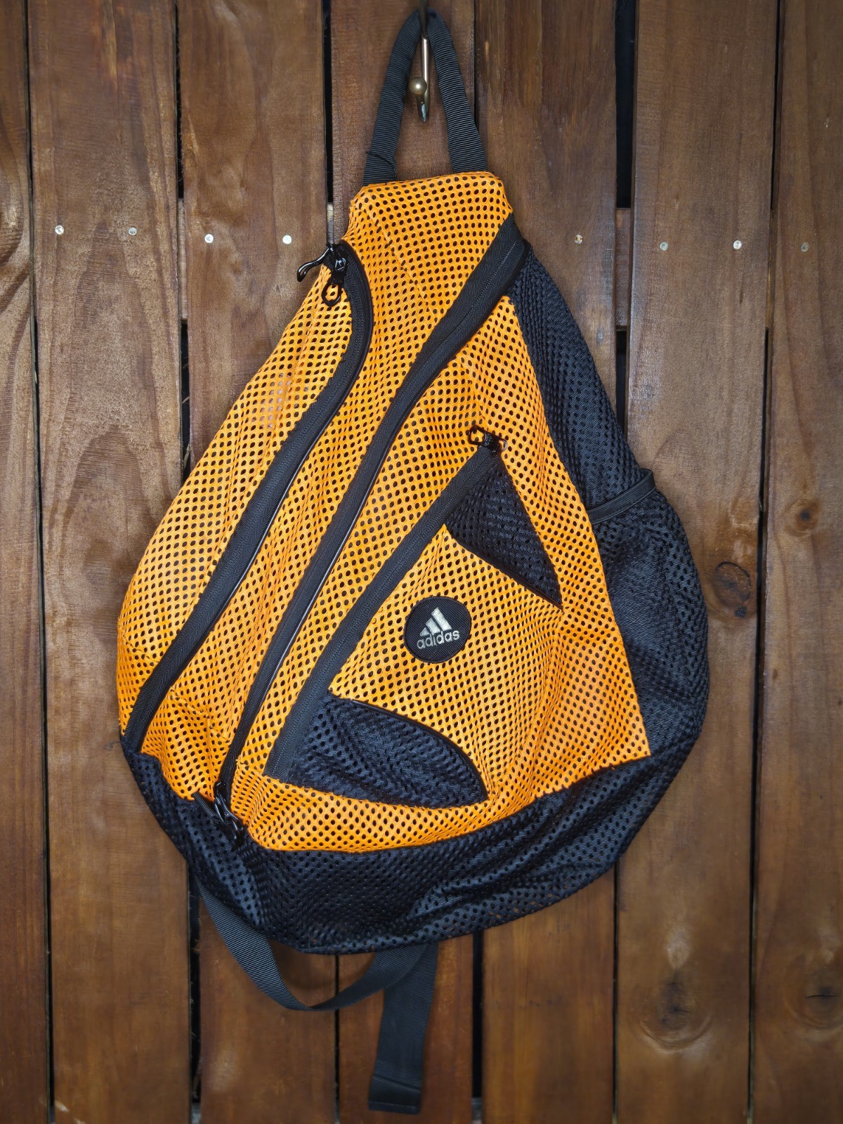 Vintage Adidas Redondo Mesh Sling 5131278 Soccer Backpack Orange