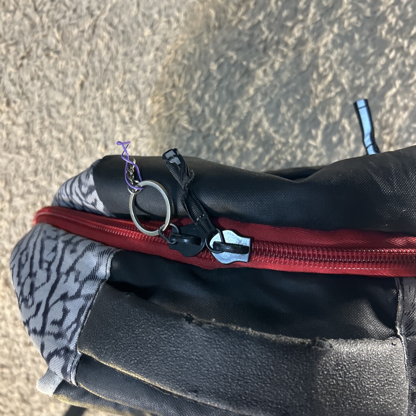 Jordan Backpack Black Grey Red White