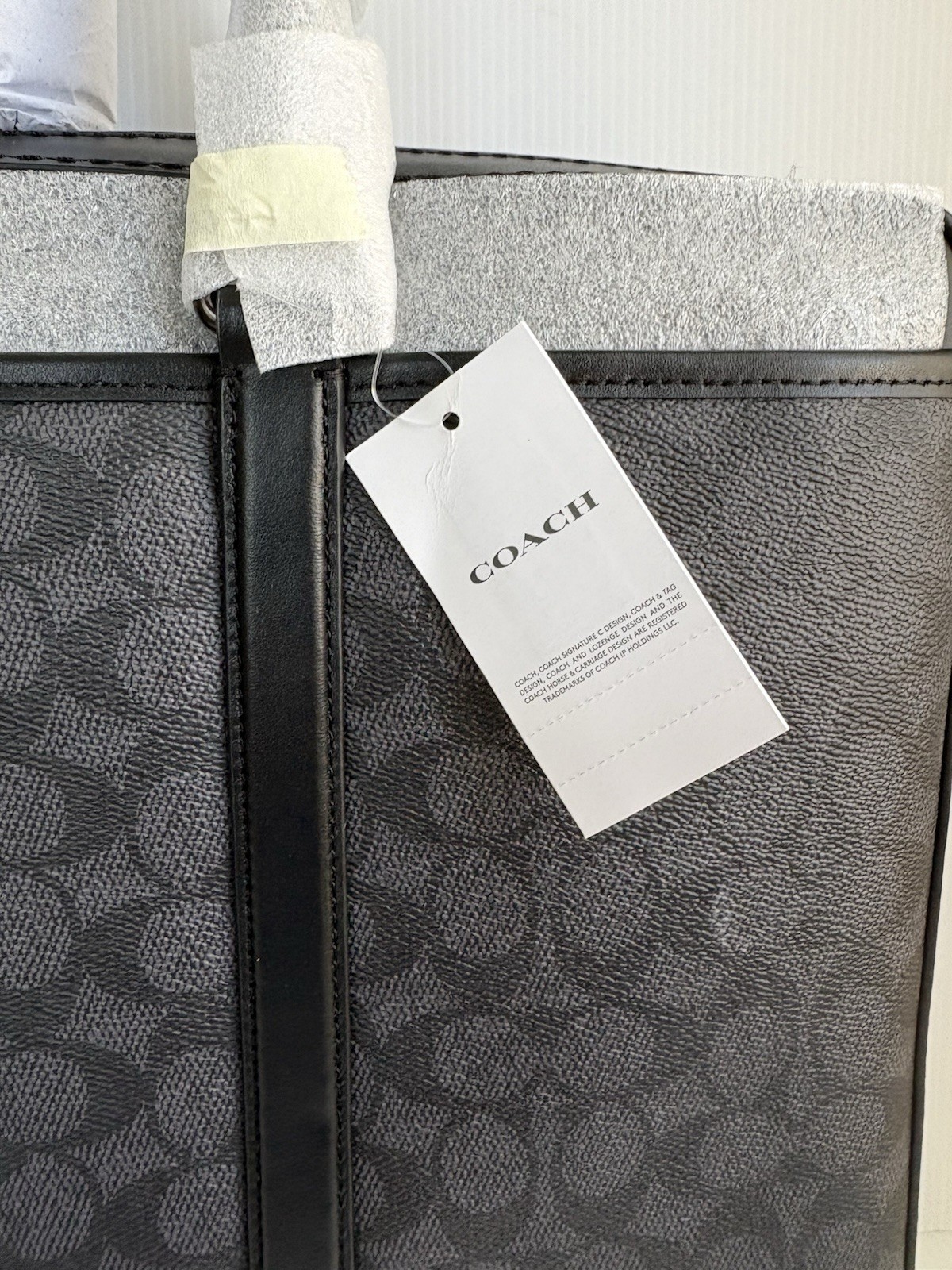 Coach Metropolitan Slim Briefcase in Signature CanvasCharcoal /Black NWT