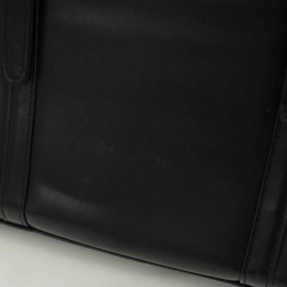 United Colors of Benetton Leather Briefcase Black AB 11x15in Men’s Business Bag