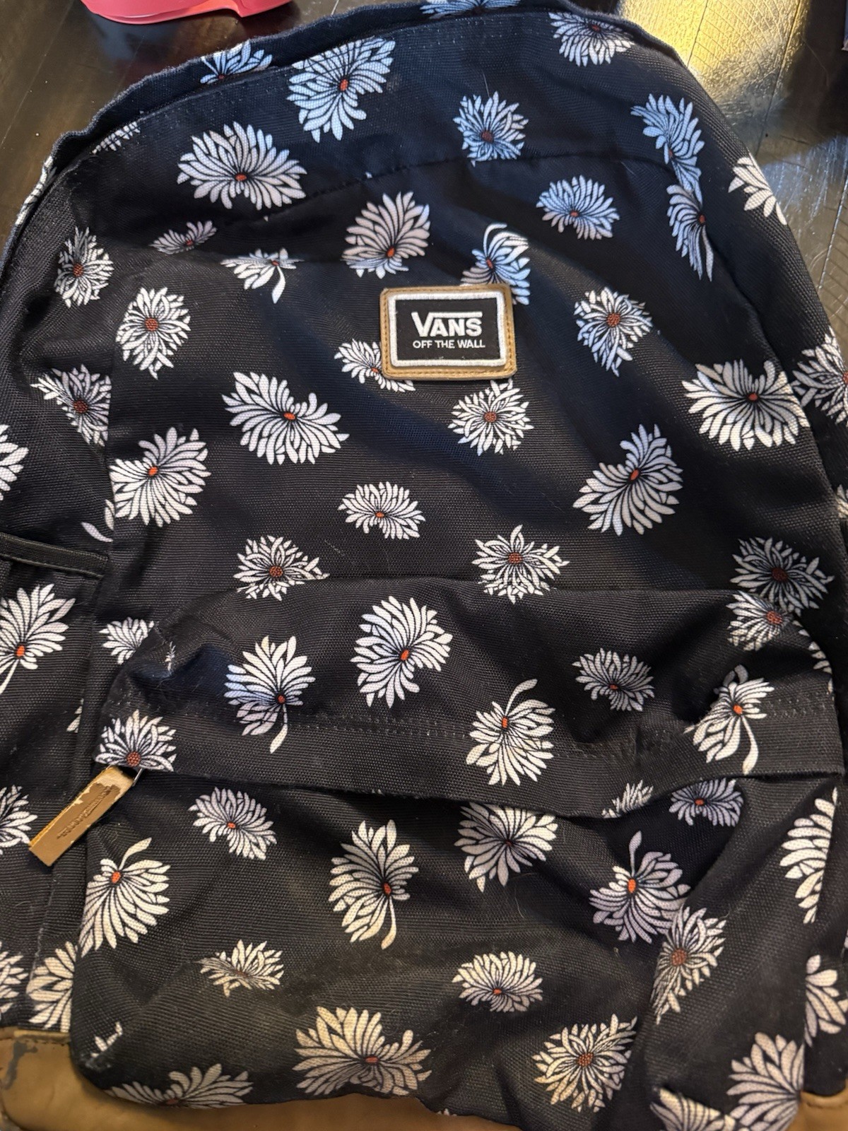 Vans Realm Classic Backpack School Bag Laptop VN0A34GLZLE Daisy Black Multi