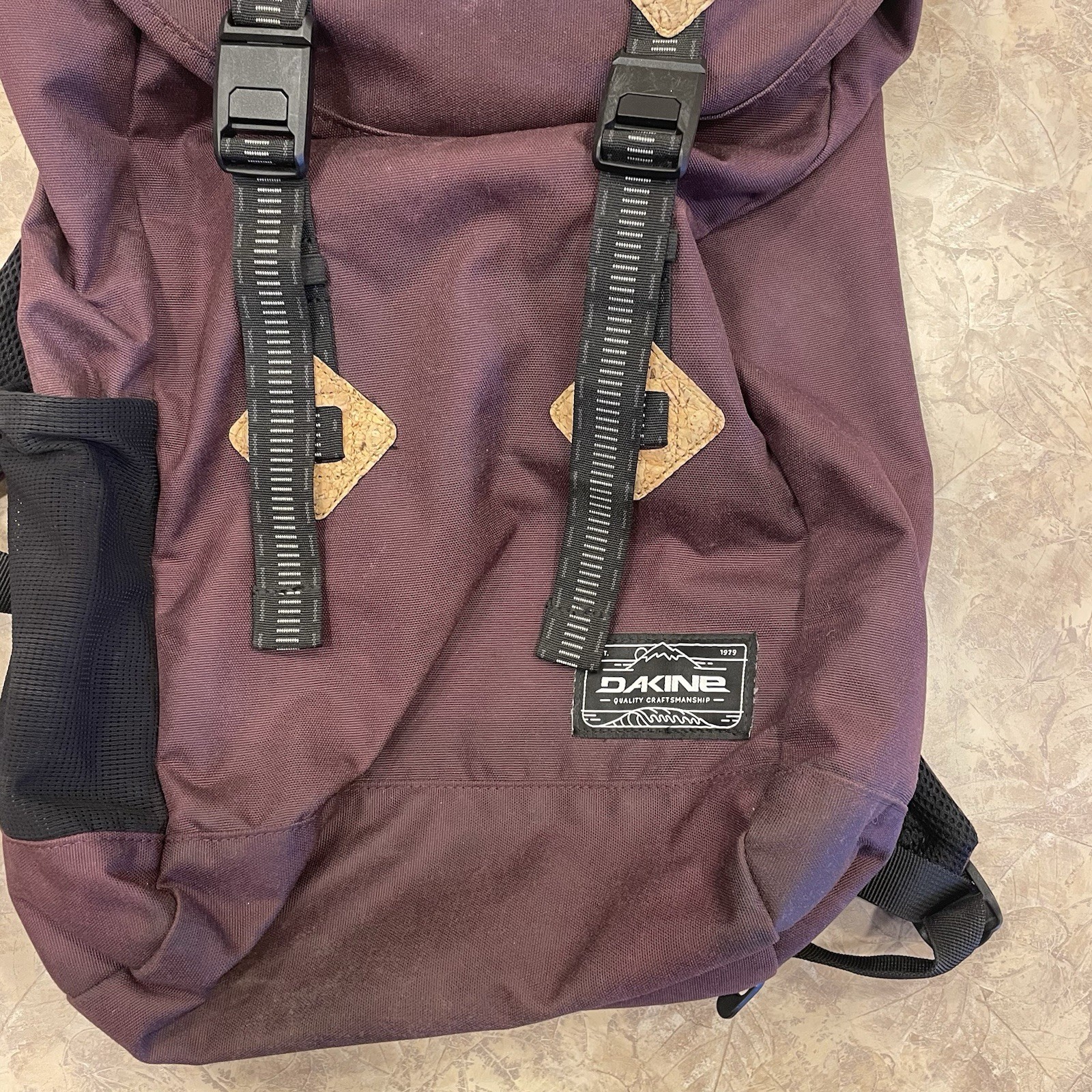 Dakine Trek II 26L Top Loader Backpack Bag Red Laptop Rucksack Cork Lash Tabs