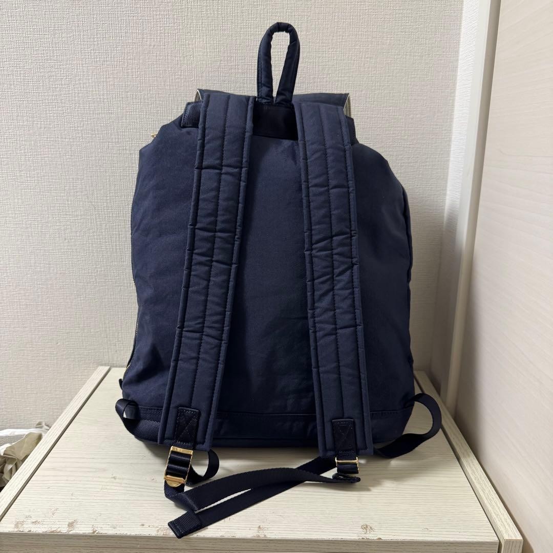 Authentic Porter Yoshida Kaban DRAFT Backpack Navy 14 x 8 x 6 inches, Excellent