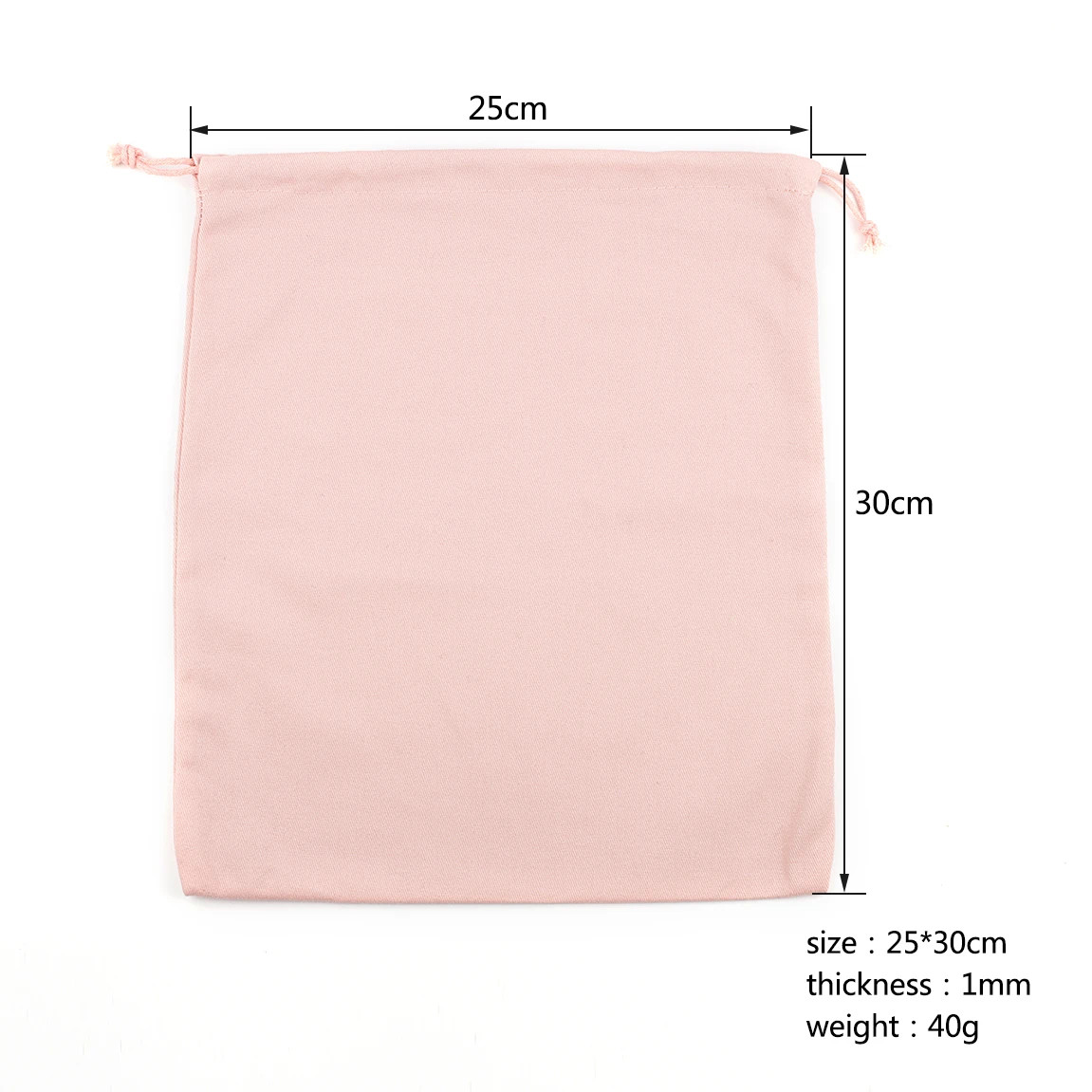 Cotton Canvas Inner Bags Drawstring Pouch Pink Gray Black Beige Color Gift Packa
