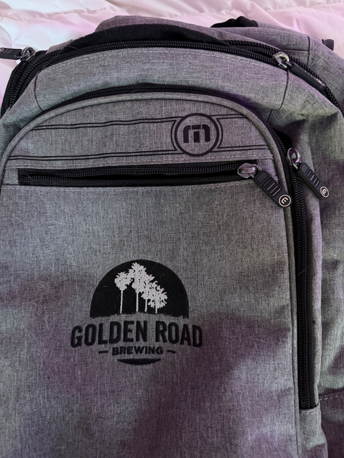 Travis Mathew The Go Laptop Backpack Gray Fleece Lined 12.5″x19.5″x6″